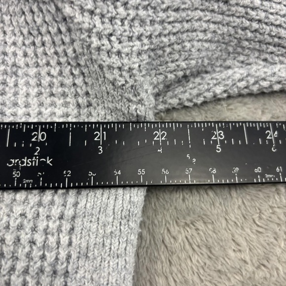 Aerie CozyUp Waffle Knit Polo Sweater‎ Womens XS Gray Relaxed Lagenlook Beachy - Picture 14 of 15